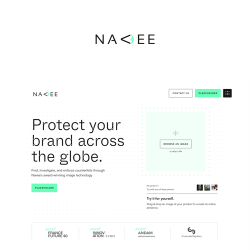 Powerful anti-counterfeiting logo for our startup! Design by 71Z Dezign