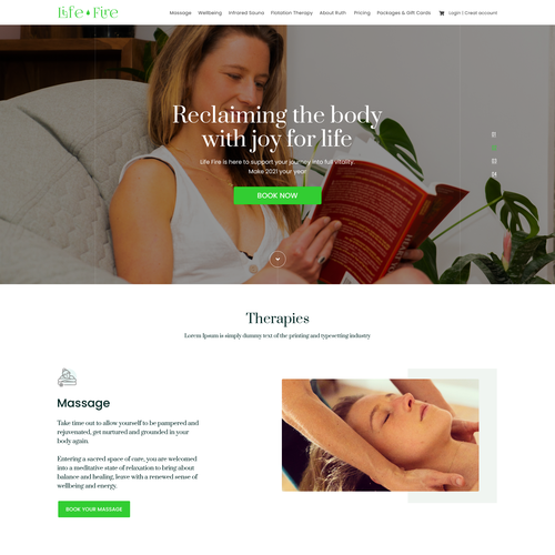 Simple Wellness Spa Website Design by Web Hub