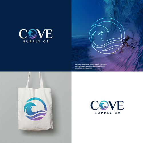 Design a timeless logo for lake life party cove surf style supply store Design by Tom Joshua