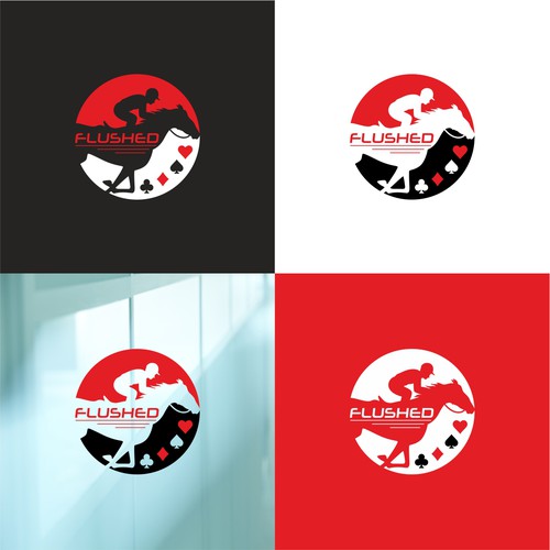 Flushed Icon Logo Design by Unique V Designs