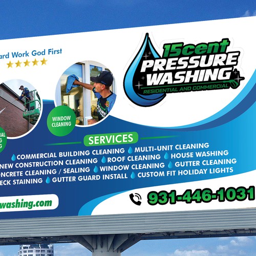 Modern Pressure Washing Billboard Design by abirk1