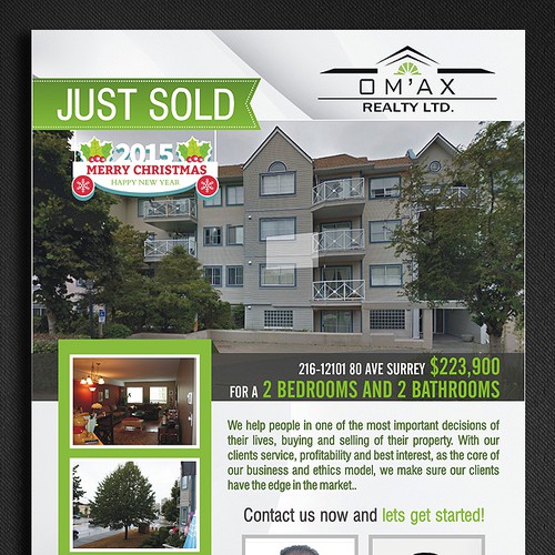 Create a Just Sold Flyer that will bring us lots of new Clients & Sales!!! Design by MAXX CREATIVE