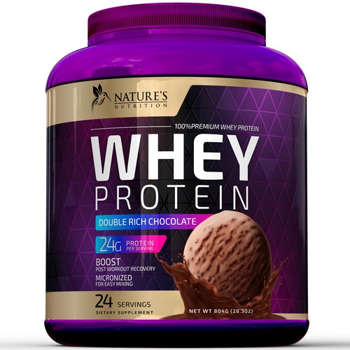 Tasty Whey Protein Chocolate Design Needed for Nature's Nutrition Design réalisé par R O S H I N