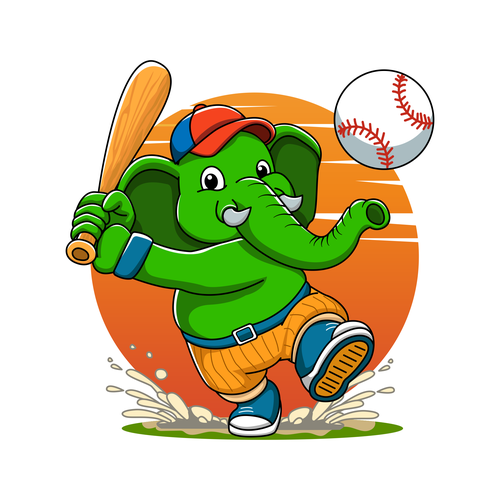 Travel Baseball Team Logo & Patch - Elephant Design by Ḉvx ѦĮęxẑα ♥