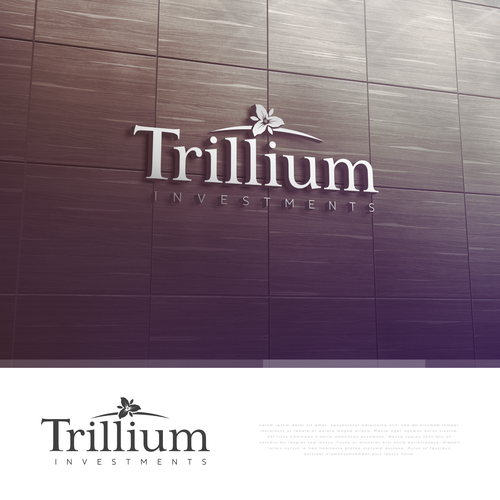 Design a sophisticated trillium flower logo for an asset management company Design by Michael San Diego CA