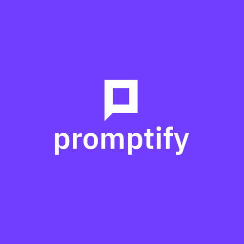 Modern, Simple and Sleek Logo for Promptify.com Design by GIRMEN