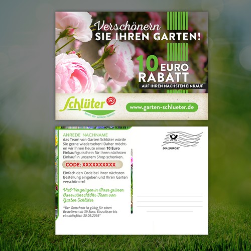 Reactivation Postcard For A Gardening Shop I Postcard Flyer Or