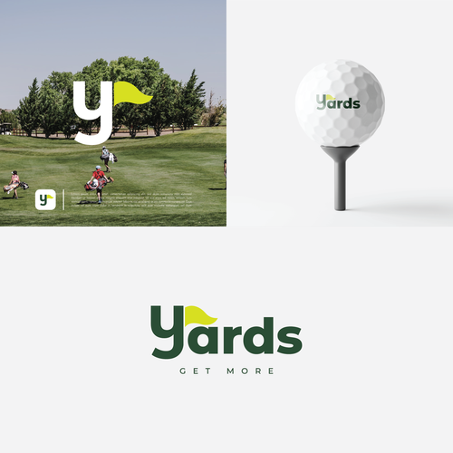 Yards golfing app logo Design by maskutut