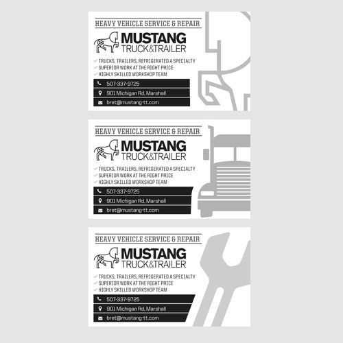 Newspaper Ad for Truck Repair Shop - Mustang Truck & Trailer Réalisé par Applefresh