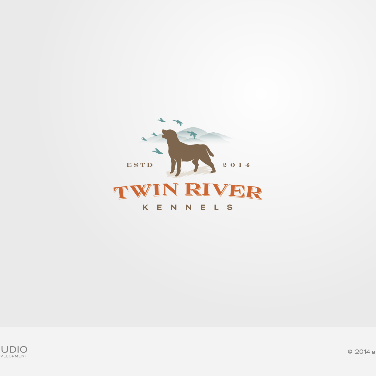 Favicon logo with the title 'Create a standout logo for a professional dog trainer - Twin River Kennels'