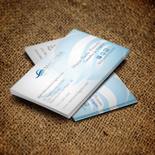 Please create a great Business Card design for travel agency Manawa! Design by sunny1585