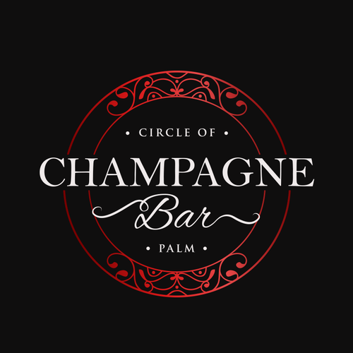 Luxury and modern Champagne Bar logo Design by Jacob Gomes