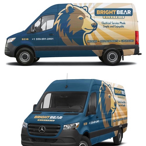 Create a captivating van wrap for Bright Bear Design by Rockyman