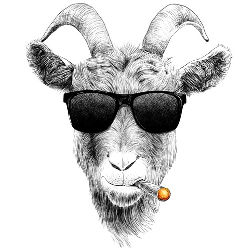 High quality Goat avatar Design by Roni Saptoni