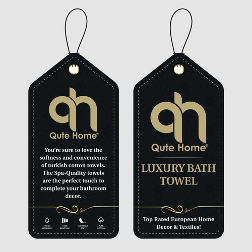 Creating a Bath towel Tag Design Design by Thinks Graphics