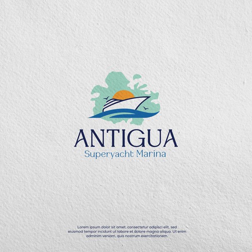 Logo for Antigua Superyacht Marina Design by Frutos Design