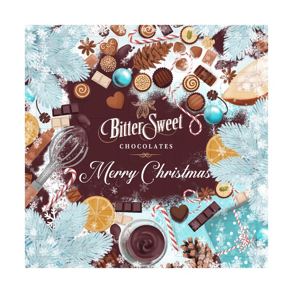 Chokolate advent calender for christmas