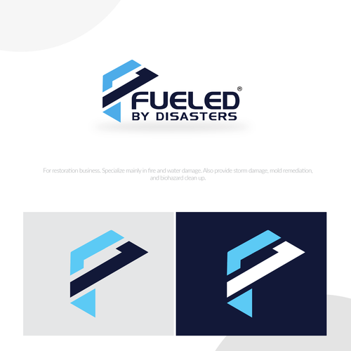 Logo for social media presence in disaster restoration market Design by Design Republik