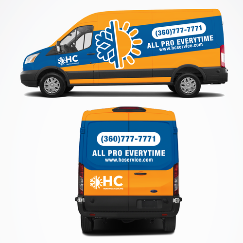 Design a Heating and Cooling Co Wrap in Orange Design by DuhaCreative