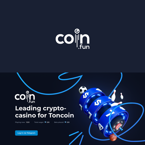 Coin.fun – Crypto Casino/Gambling Logo Design by Ricky Asamanis