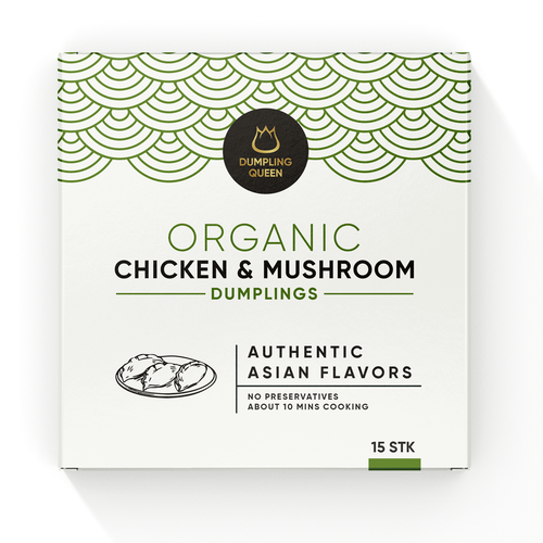 Design a premium and morden packaging for a healthy organic dumpling box Design by Sayyed Jamshed