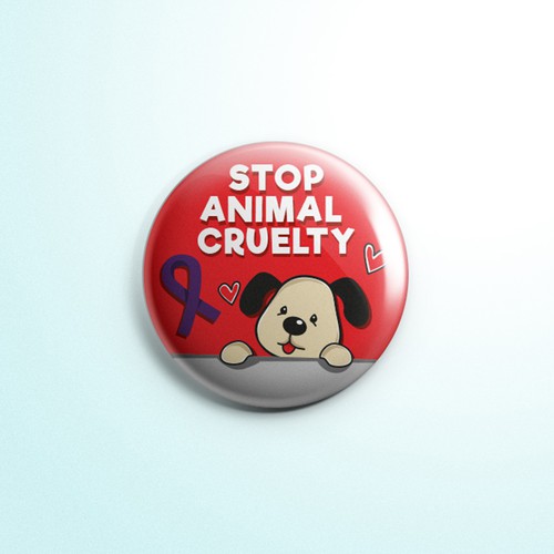 🐶love animals? help design an animal abuse awareness pin | Sticker contest  | 99designs