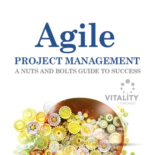 Design a creative and professional book cover for a book on Agile Project Management.  Design by pop ● design