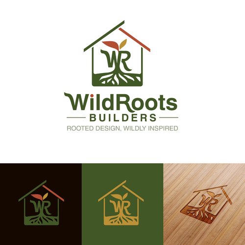Logo for Wild Roots Builders – Eco-Friendly, Whimsical Outdoor Spaces Design by SiCoret