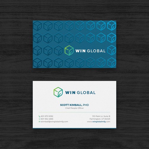 WIN Global Business Card Design Design by Rakibh