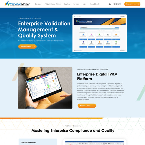 ValidationMaster Digital IV&V Website Re-Design Project Design by Obizzy