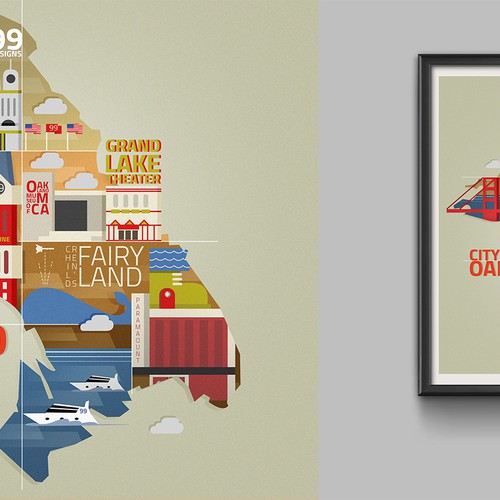 Community Contest: Create a great poster for 99designs' new Oakland office (MULTIPLE WINNERS!) Design by Vince Rolluqui