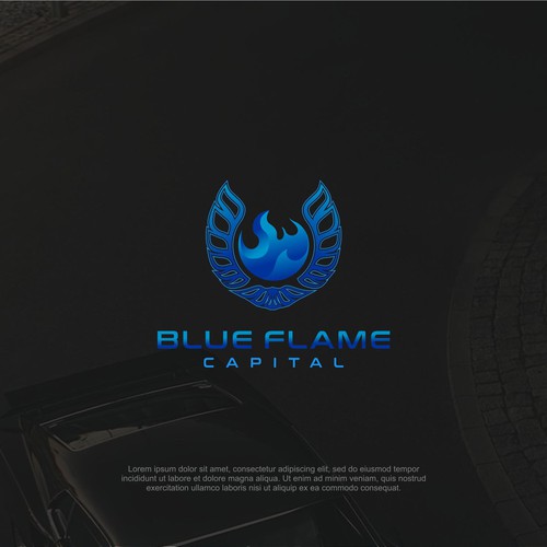 We need a Blue Flame Logo worthy of classic car hood status...but not...really. Design by GengRaharjo
