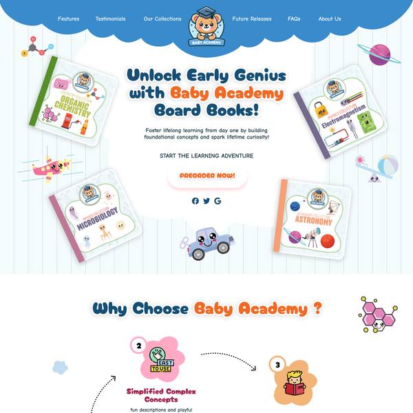 Baby Academy Homepage 