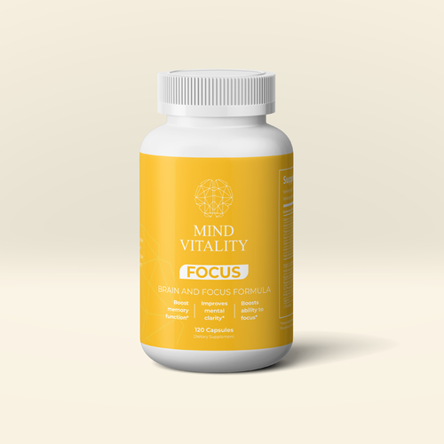 Bottle label design for Nootropics product Design by atensebling