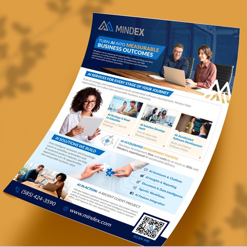 "Design a Full-Page AI Services Ad for a Technology Company" winning Logo design
