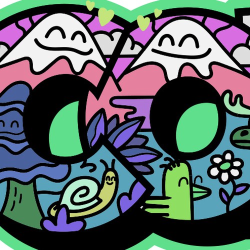 NEED FUN AND COLORFUL "COEXIST" STICKER ILLUSTRATED Design by PEDROVALERODSGN ✅