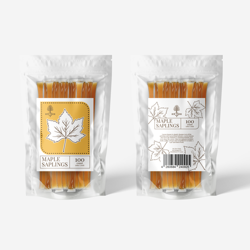First ever production Maple Syrup Stick label Design by Designre™