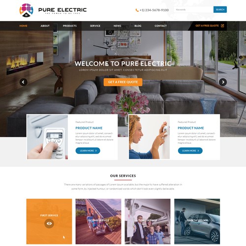 Pure Electric - the power to be free -  Theme our website Ontwerp door MaximaDesign