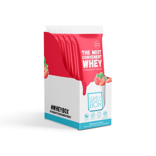 Design a retail case for our whey protein sachets Design by syakuro