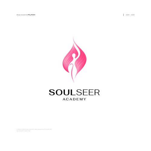 Streamlined ‘iconic’ logo for a spiritual development academy. Design by FF3 ˢᵗᵘᵈⁱᵒ