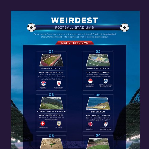 Weirdest Football Stadiums Design by Adobian™