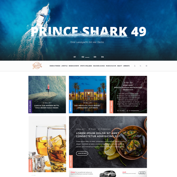Diseño de Maria-ux-guru titulado "Design for Genussportal"