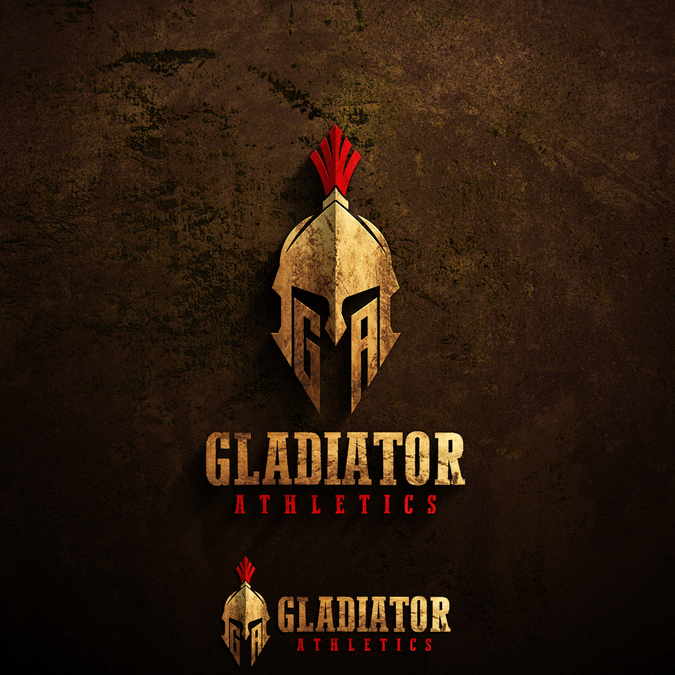 Sports Management logo made out of a Gladiator's Helmet Logo design