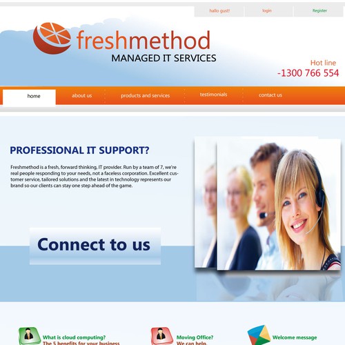 Freshmethod needs a new Web Page Design Diseño de Nazmun18