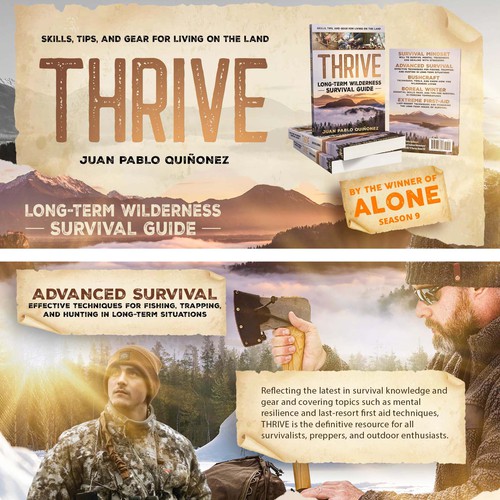 Enhanced brand content (a+ content) for survival book on , Banner ad  contest