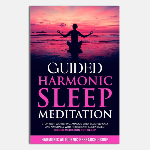 Design an abstract dark on dark sleep meditation book cover Design by Unboxing Studio