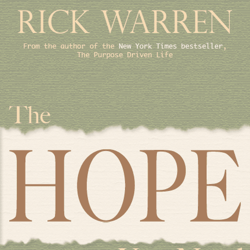 Design Rick Warren's New Book Cover Design por kajalways