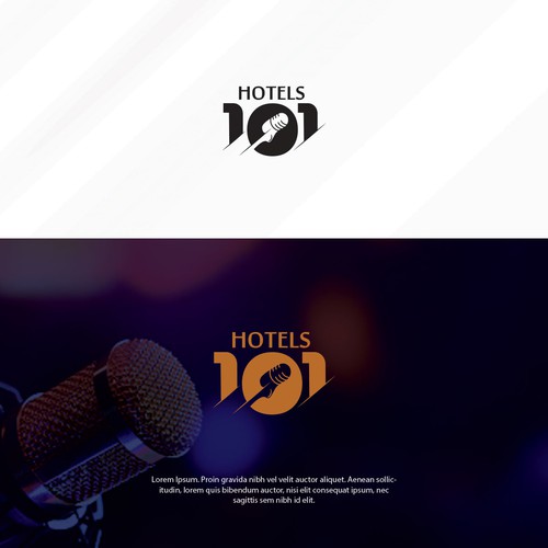 Create a logo for a podcast called - Hotels 101 - incorporate a hotel in the logo Design by brancut_yuk