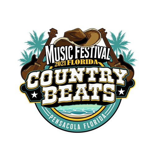 Iconic logo for iconic event for country music festivals in Florida Design by VANAS OFF THE SUNN