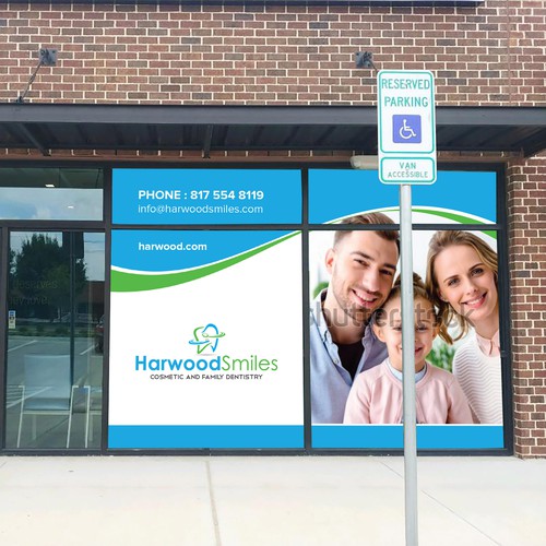 Dental office window signage design | Signage contest | 99designs